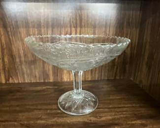 Clear Glass Compote