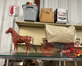 Marx Best of the West Covered Wagon & Horse