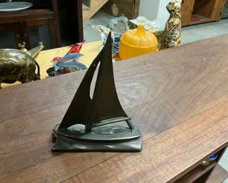 Sailboat Bookend - Bronze or Cast Iron