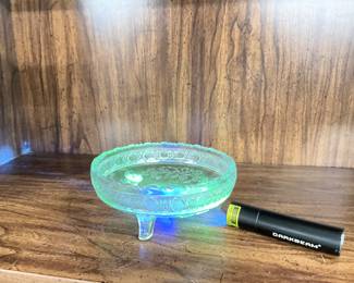 Uranium glass bowl