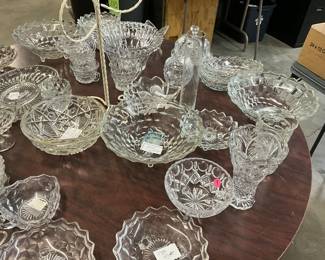 Fostoria, Libbey and Other Brands of Clear Glass Items