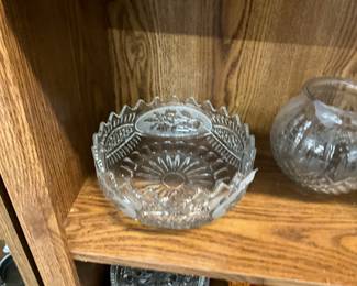 Crystal d'Adriana Floral Centerpiece Bowl Yugoslavia