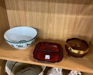 Royal Ruby Red Depression Divided Relish Dish