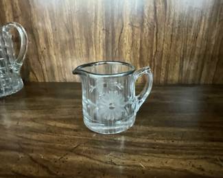 Etched Glass Creamer