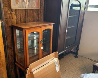 Matching mahogany hutch to table, butter pantry and buffet