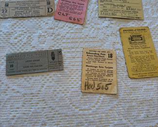 Old movie tickets from 1900’s