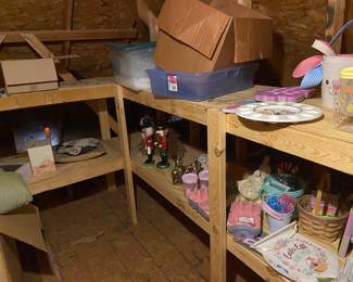 All of this holiday stuff has been moved out of this deadly attic and into a space that will be much safer to shop.
