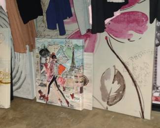 Canvas Art $5 each
Much More art hanging on walls