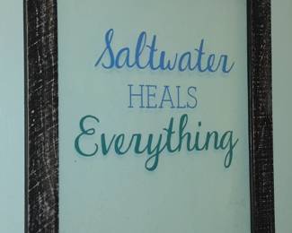Beach Framed Hanging Sign $8