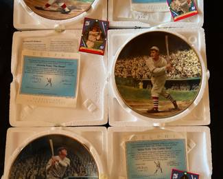 Delphi Baseball Greats Collectors plates:  Rogers Hornsby, Jimmy Foxx, and Babe Ruth