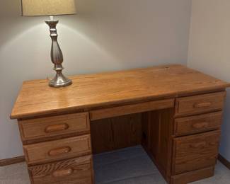 Oak Desk, Table Lamp