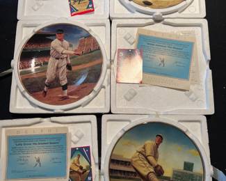 Delphi Baseball Greats Collectors Plates: Micky Cochrane, Walter Johnson and Lefty Grove