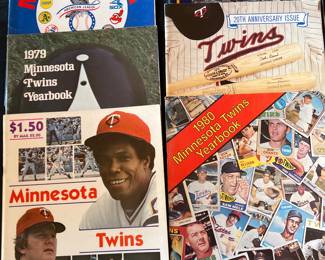 Vintage MN Twins Yearbooks and program