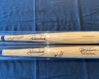 Autographed baseball bats