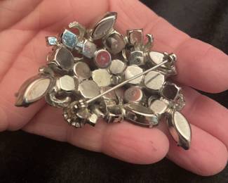 BACK SIDE OF VINTAGE BROOCH- ESTATE PIECE