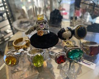 sterling and plated rings