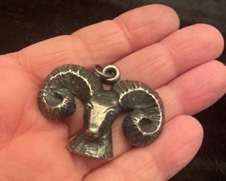 VERY RETIRED LARGE RAM - JAMES AVERY STERLING PENDANT