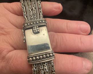ESTATE PIECE HEAVY STERLING BRACELET