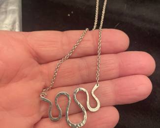 JAMES AVERY HAMMERED STERLING CHARM HOLDER NECKLACE -