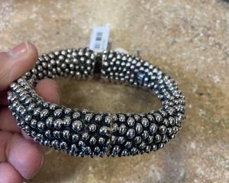 SERIOUS STERLING HINGED BRACELET WEAR IT OR USE IT AS A WEAPON