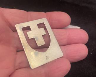 RETIRED STERLING JAMES AVERY CROSS BOOKMARK