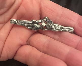 Vintage estate mermaid pin /brooch signed German sterling