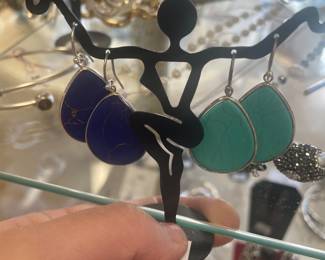 sterling earrings w/ stones