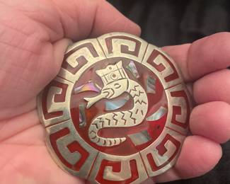 VINTAGE SILVER PENDANT /BROOCH