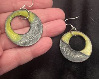 ENAMEL RETRO ESTATE EARRINGS