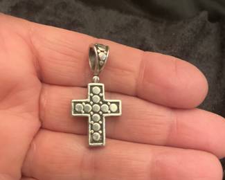 Sterling small john hardy cross pendant