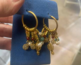 costume goldtone earrings