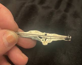 Back side of German sterling pin