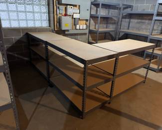 Garage/basement metal shelving