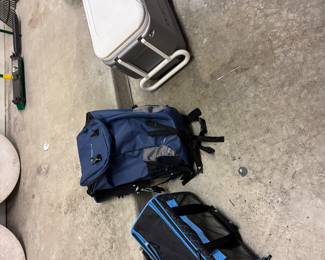 Outdoor things and pet carrier