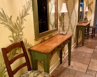 Foyer Tables and Matching Mirrors