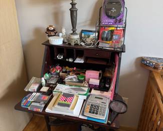 Office supplies and desk