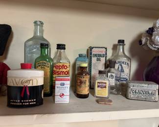 Antique medicine bottles 