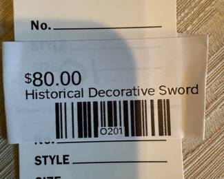 Historical Decorative Sword