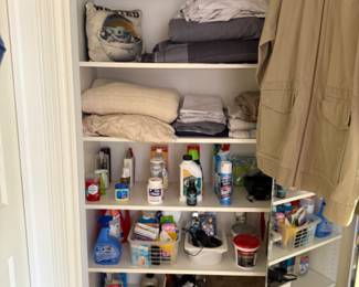 Linens, Cleaning Supplies 