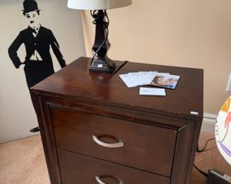 Side Table, Table Lamp
