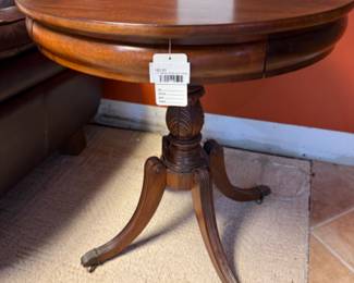 L.F White Pedestal Table 
