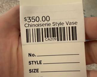 Chinoiserie Style Vase