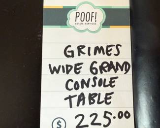 Grimes Wide Grand Console Table
