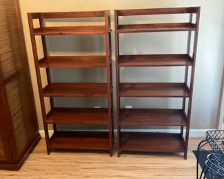 Wood bookshelves