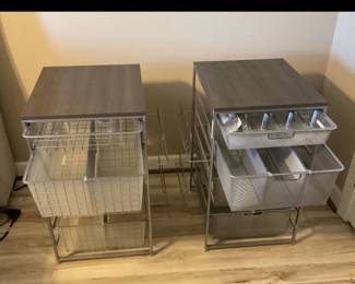 The Container Store Elfa closet storage or nightstand