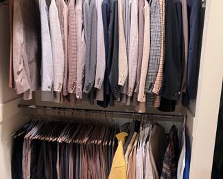 So many men’s clothes, and all so nice!