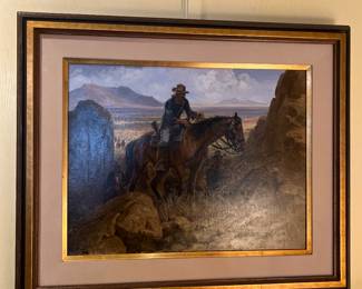 Russ Vickers original oil (dark lighting, come see this in person!!)