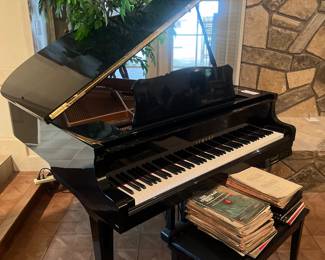 Yamaha 63.5” self playing baby grand piano