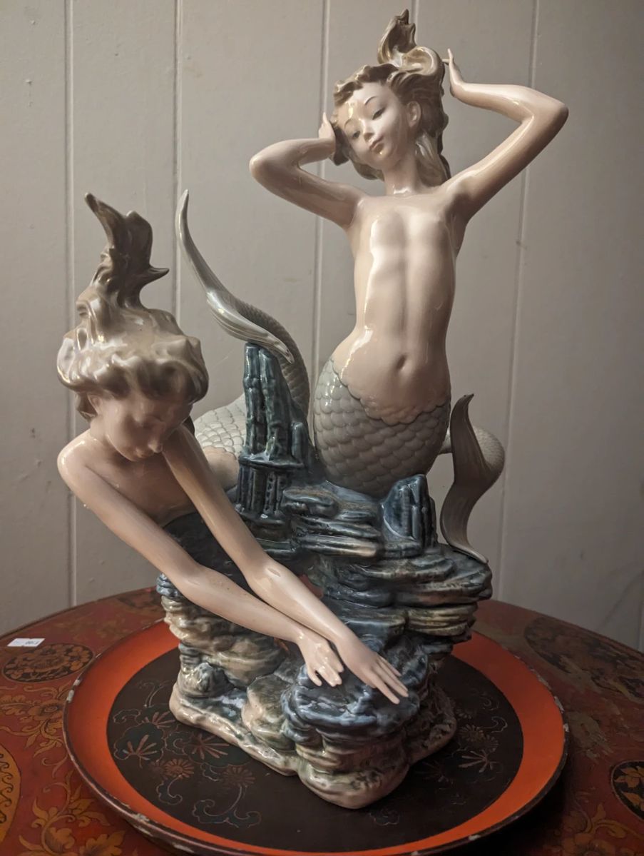 Lladro 1978 mermaids playing