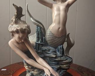 Lladro 1978 mermaids playing